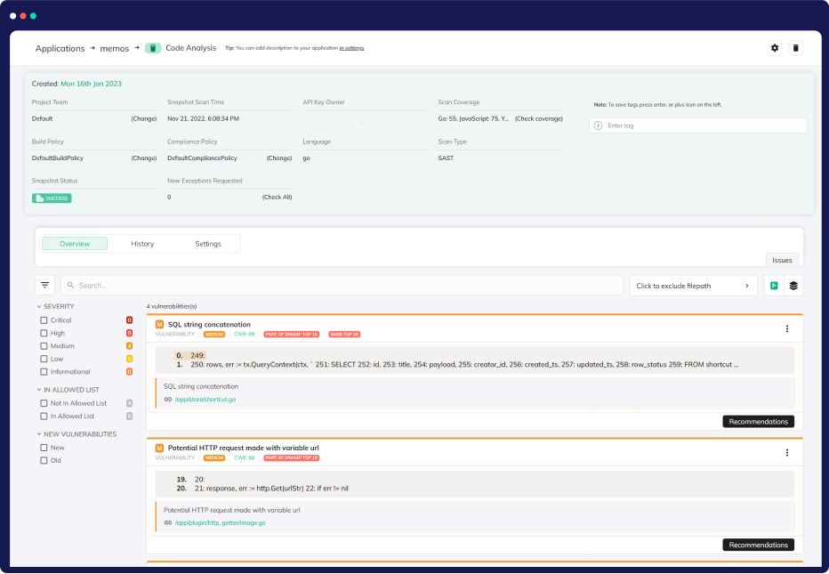 Static application security testing