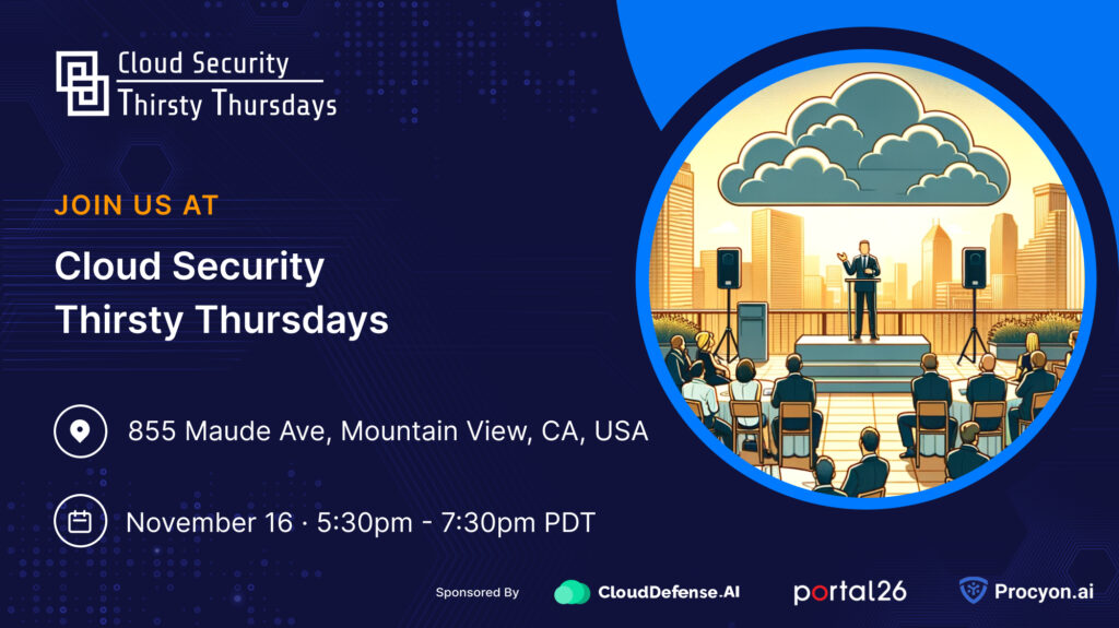 Cloud Security Thirsty Thursday Event Poster