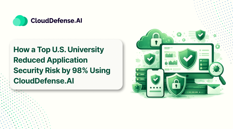 How a Top US University Reduced Application Security Risk by 98% Using CloudDefense.AI